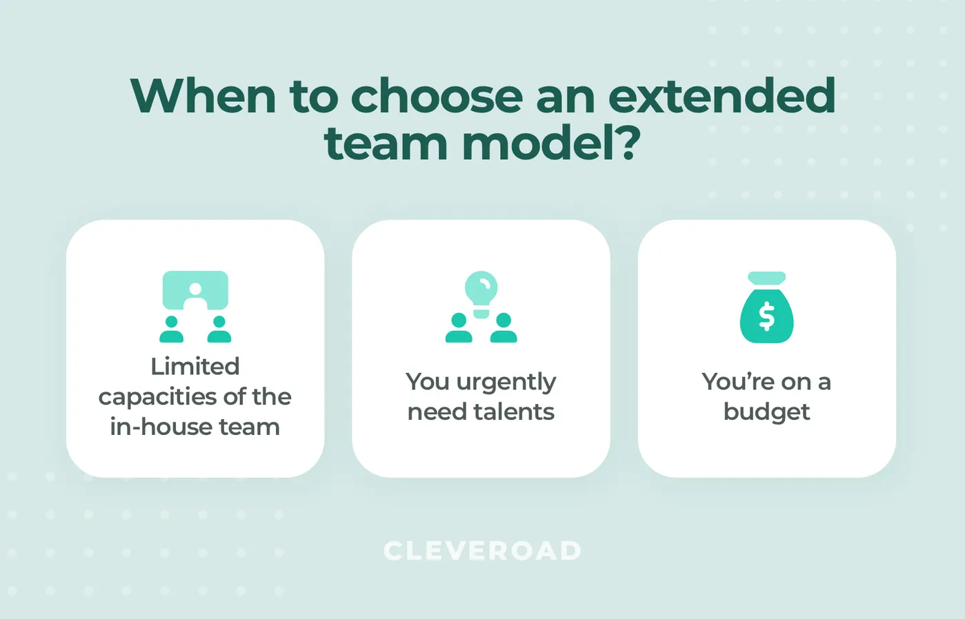 When to choose an extended team?