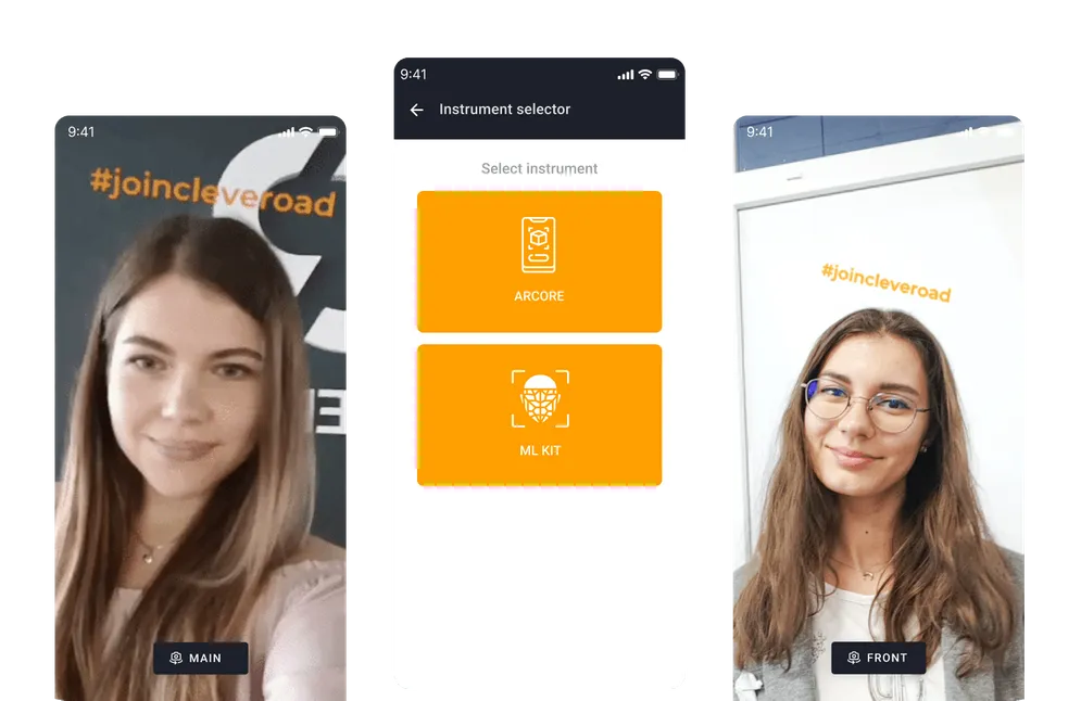App Based on Open-AR with Facial Recognition 