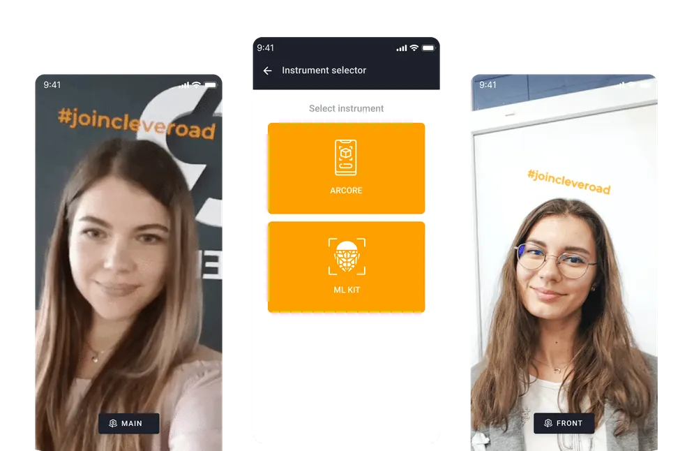 App Based on Open-AR with Facial Recognition