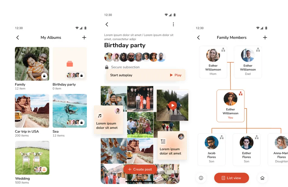 Private Platform for Family Social Networking