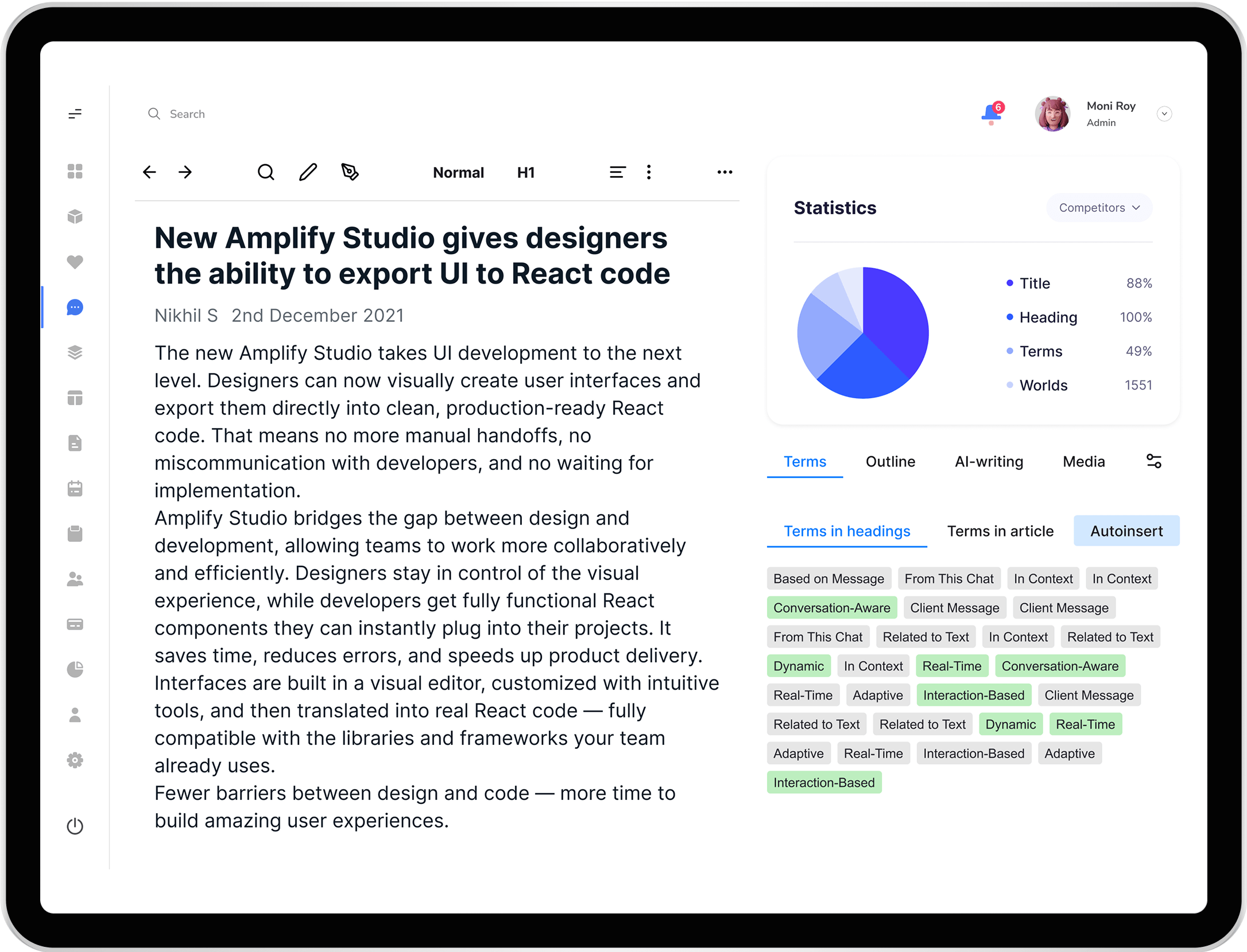Generativt AI-verktøy for automatisert innholdsproduksjon
