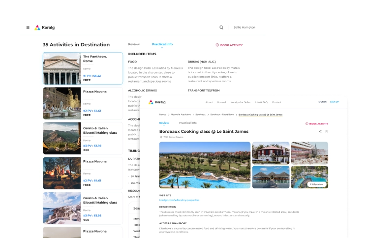 Webplattform For Søk Etter Reiseaktiviteter