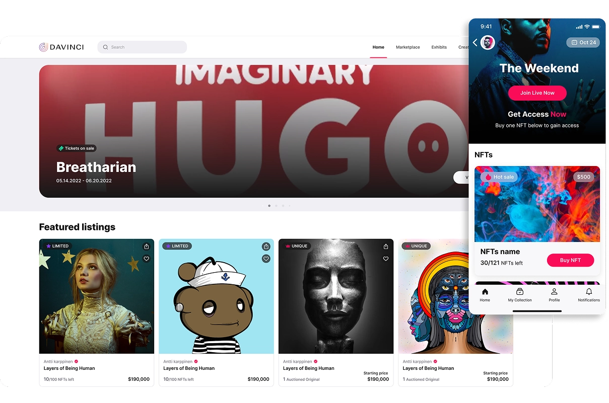 VOD-plattform for NFT-kunstnere, fans og kjøpere